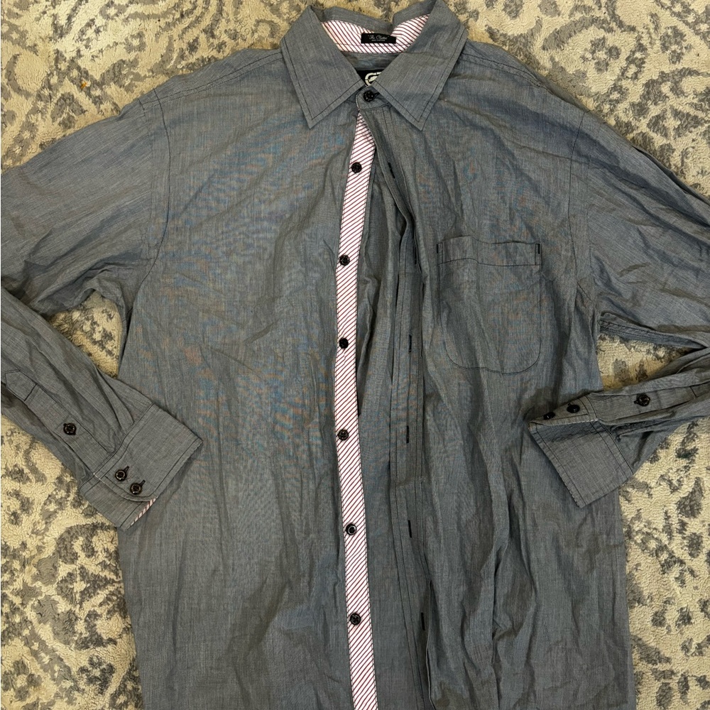 Ecko Unlimited Gray Casual Button Down Shirt